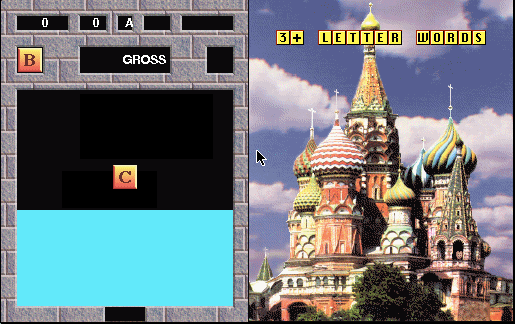 Wordtris gameplay