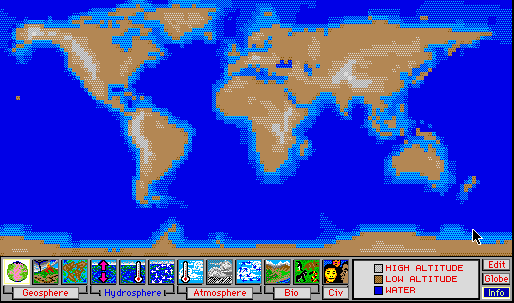 SimEarth gameplay